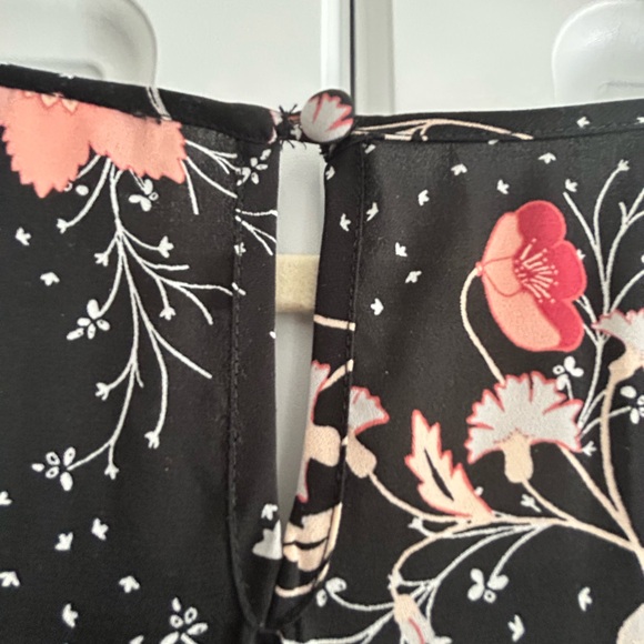 Torrid Black Floral Blouse with Pink and Red Accents - Picture 5 of 6